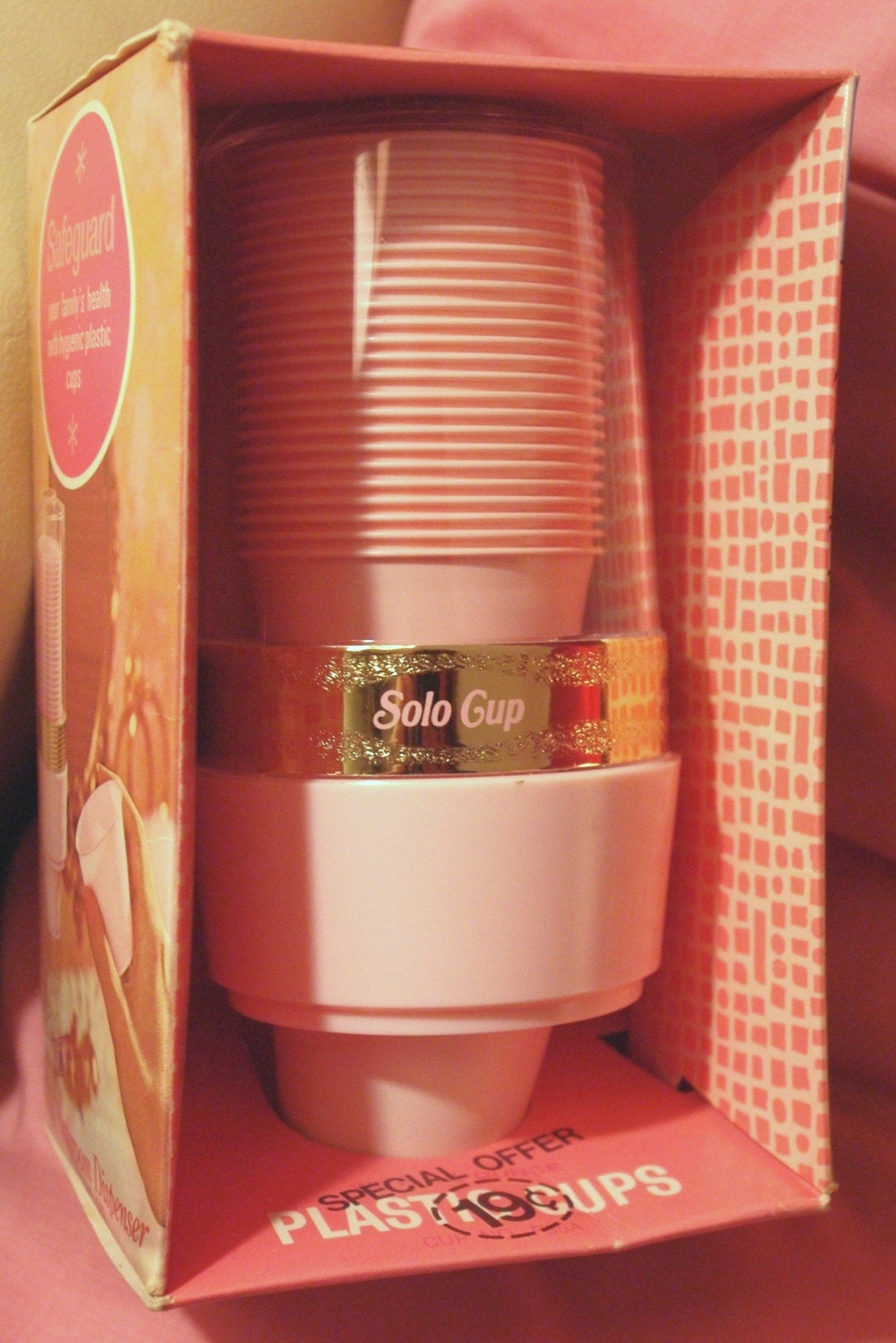 Cup / by Retro  SOLO By PINK Bathroom NOS vintage cup solo Dispenser MODMARGE dispenser