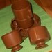 9pc MELAMINE Dark Brown MUGS and BOWLS