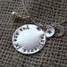 Hand Stamped Sterling Silver Necklace - You are my sunshine