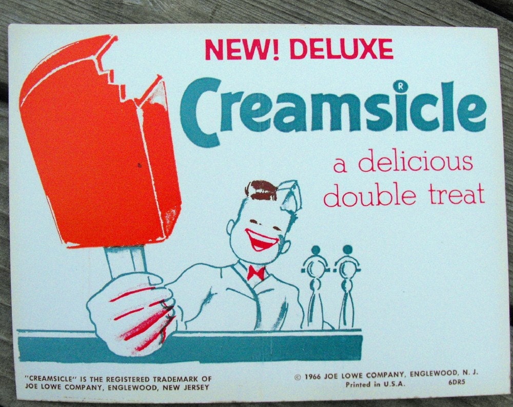 VINTAGE NOS New Deluxe Creamsicle Decal or Sticker