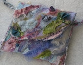 Felted Quilted Small Art Purse - KathyKinsella