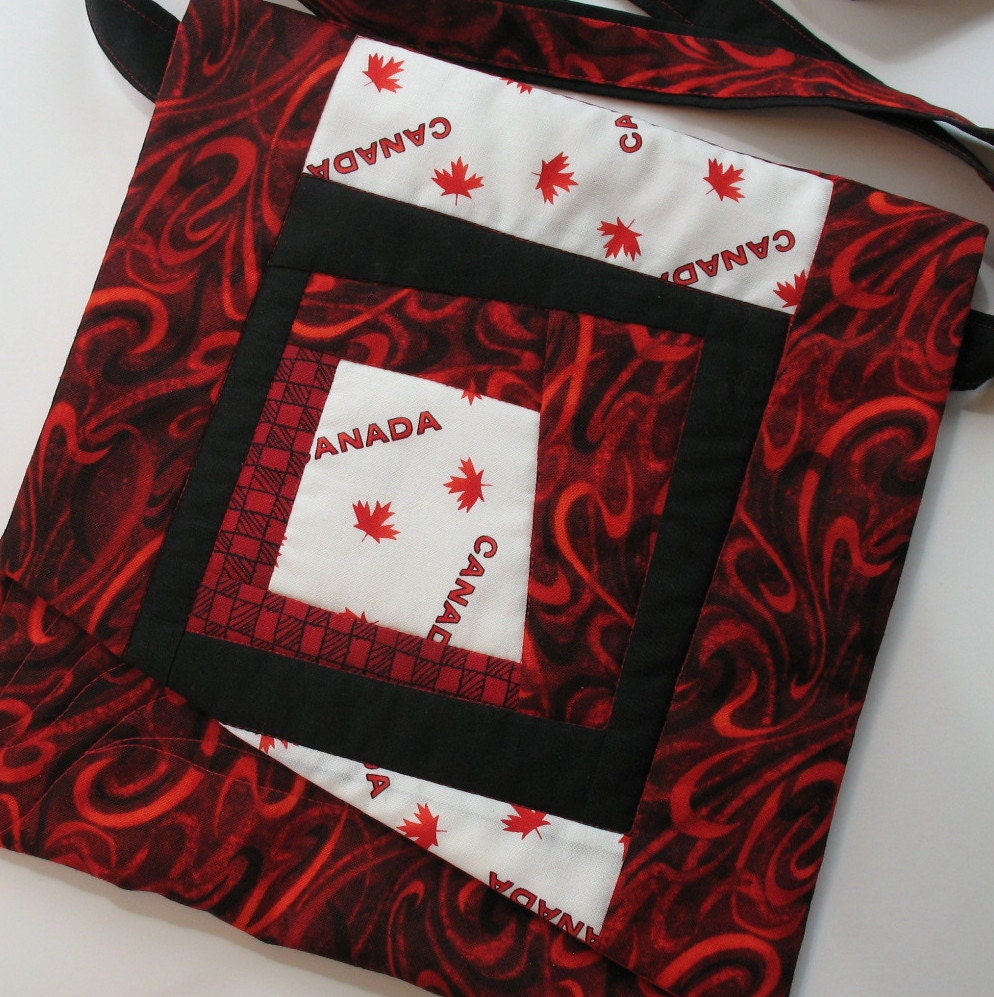 Quilted Purse Red Maple Leaf
