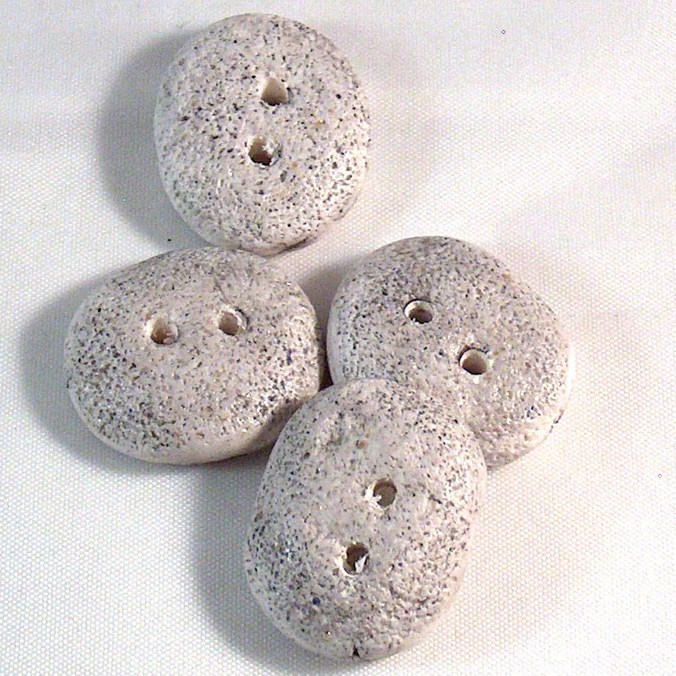 Stone Buttons - White Granite Buttons - Large Buttons - Polymer Clay Buttons No 2a