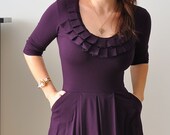 Purple Cocktail Dress, Bridesmaid Dress