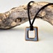 Sky Blue stoneWEAR pendant necklace square geometric charm necklace