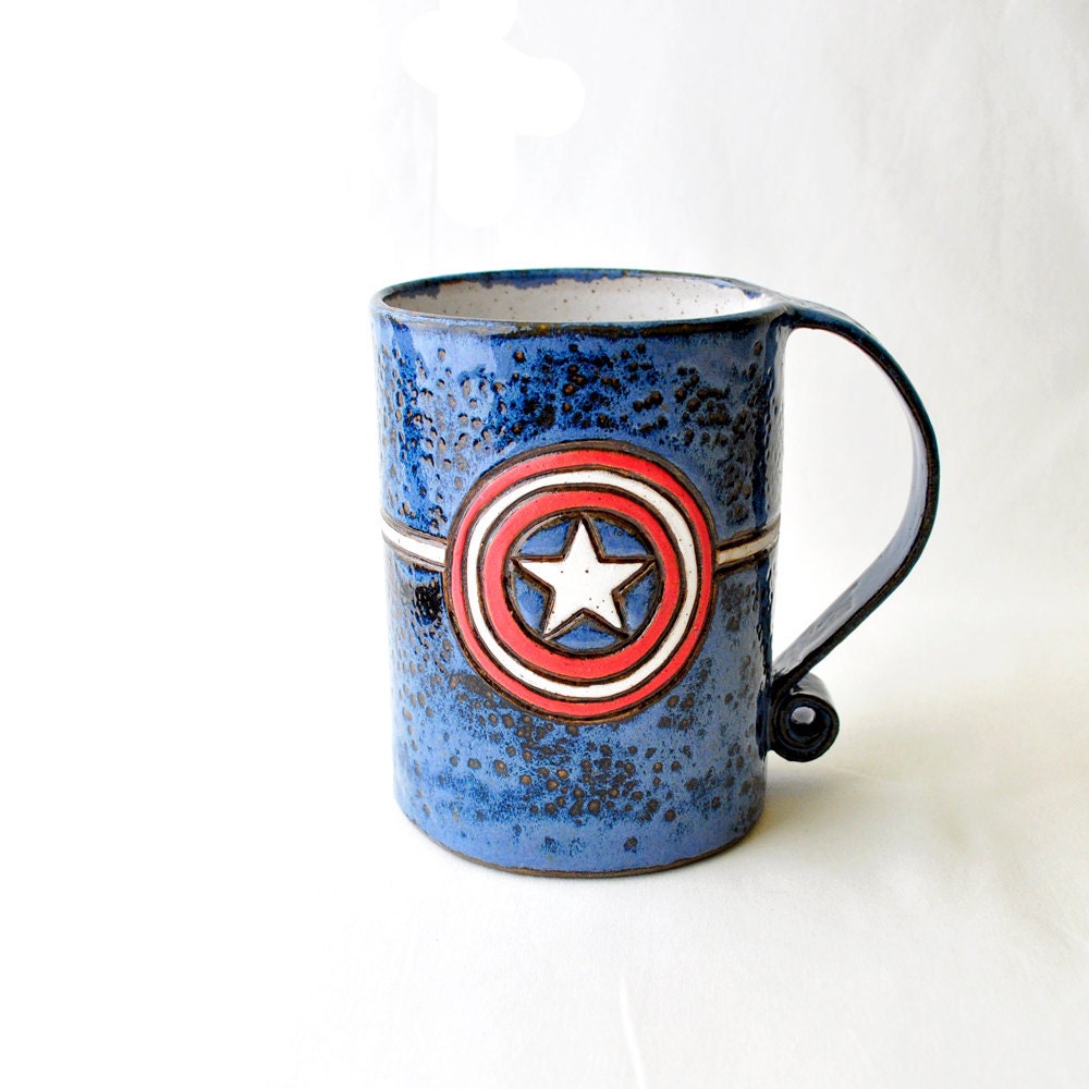 Reserved for Beth - Three Captain America Coffee Mugs 23-Ounce Large Avengers Tea Cup