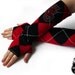 handmade fingerless gloves argyle armwarmers made from University of South Carolina fleece - bombshellsports