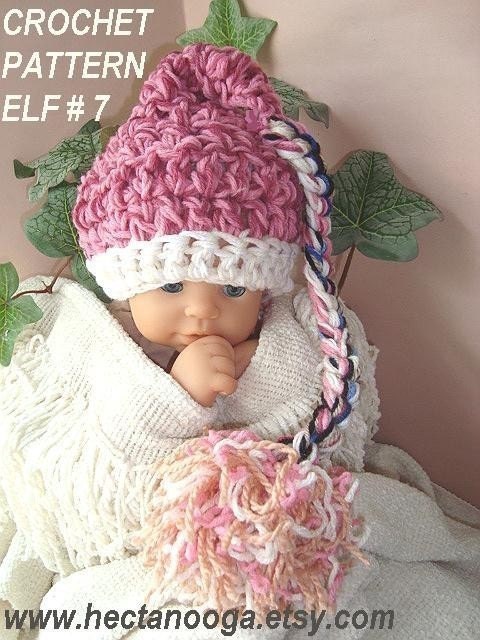 Crochet Pattern num. 266...BABY ELF HAT 7... 30 by Hectanooga