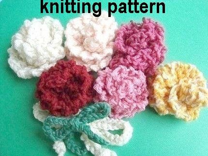 CROCHET & KNITTING PATTERNS (Pattern #13 Red Rose) -Crochet & Knit
