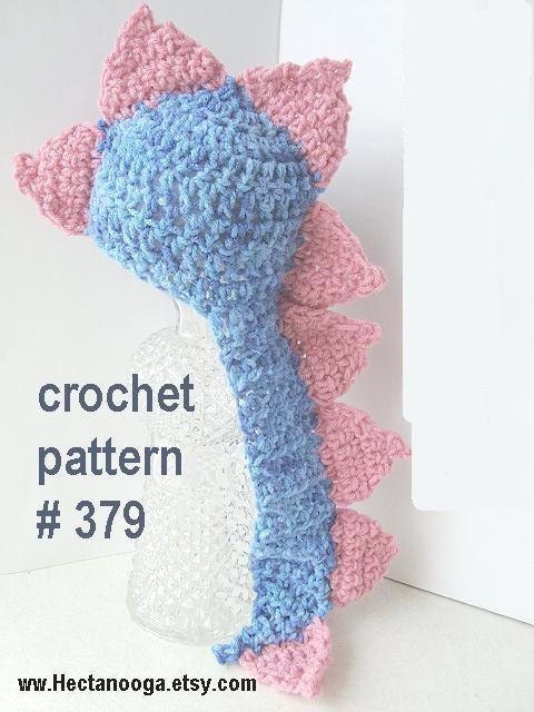 Hat Pattern, Crochet,  baby  num 379  Monster (Or dinosaur) Tail Hat   newborn to age 5  permission to sell your finished hats