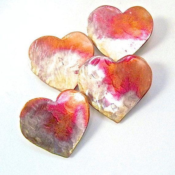 Copper Brooch Heart Romantic Pin Rustic Copper Metalwork
