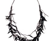 Willow Leaves UPCYCLED LEATHER NECKLACE