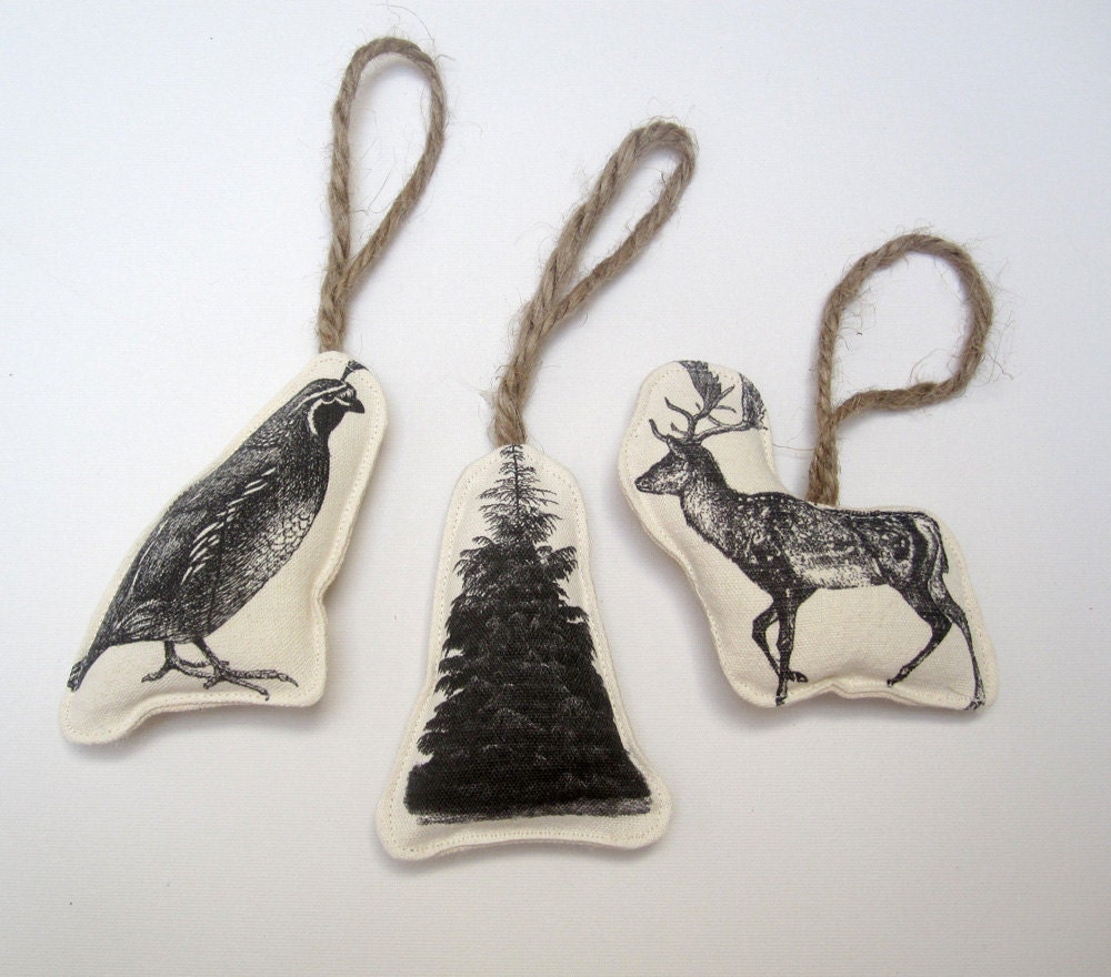 set of three image ornaments - pilosale