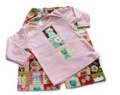 Baby Girl Outfit 6 to 12 months Flower Box Cats