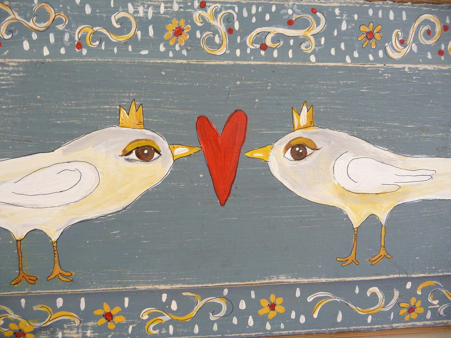 Love Birds Repurposed Wood