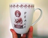 Kitchen Cup Ceramic Sitting Buddha Coffee Tea Mug - 12 Oz.