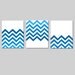 Modern Chevron Trio - Set of Three 8x10 Zig Zag Chevron Ombre Prints - Choose Your Colors - Shown in Aqua, Blue, Pink, Green, and More