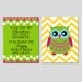 Set of Two 11x14 Prints - You Are My Sunshine Polka Dot and Chevron Owl - Kids Wall Art for Nursery - Choose Your Colors