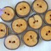 Wood Handmade Buttons - 10 Aspen Wood Tree Branch Buttons - 1 - 1 1/8 inch - Made in Michigan - Journals, Cowls, Pillows, Scarves and Hats,