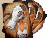 As The Driven Snow - 5x7" Gasmask Girl Print