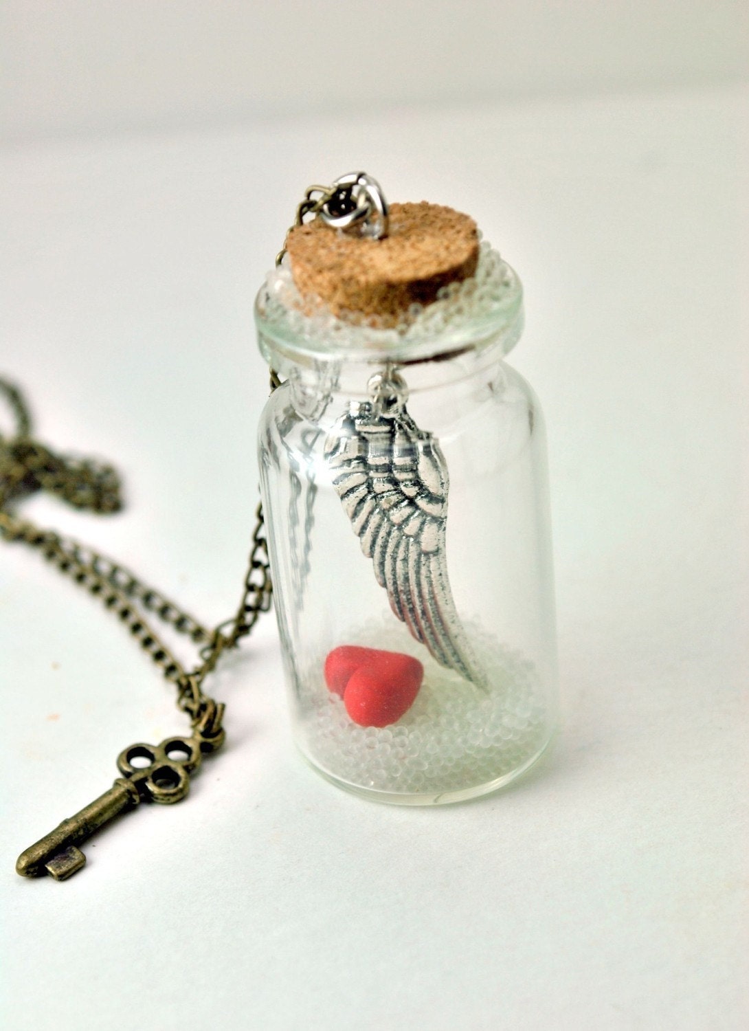 My Heart Belongs to You.. Message in a Bottle Necklace. Valentine Gift