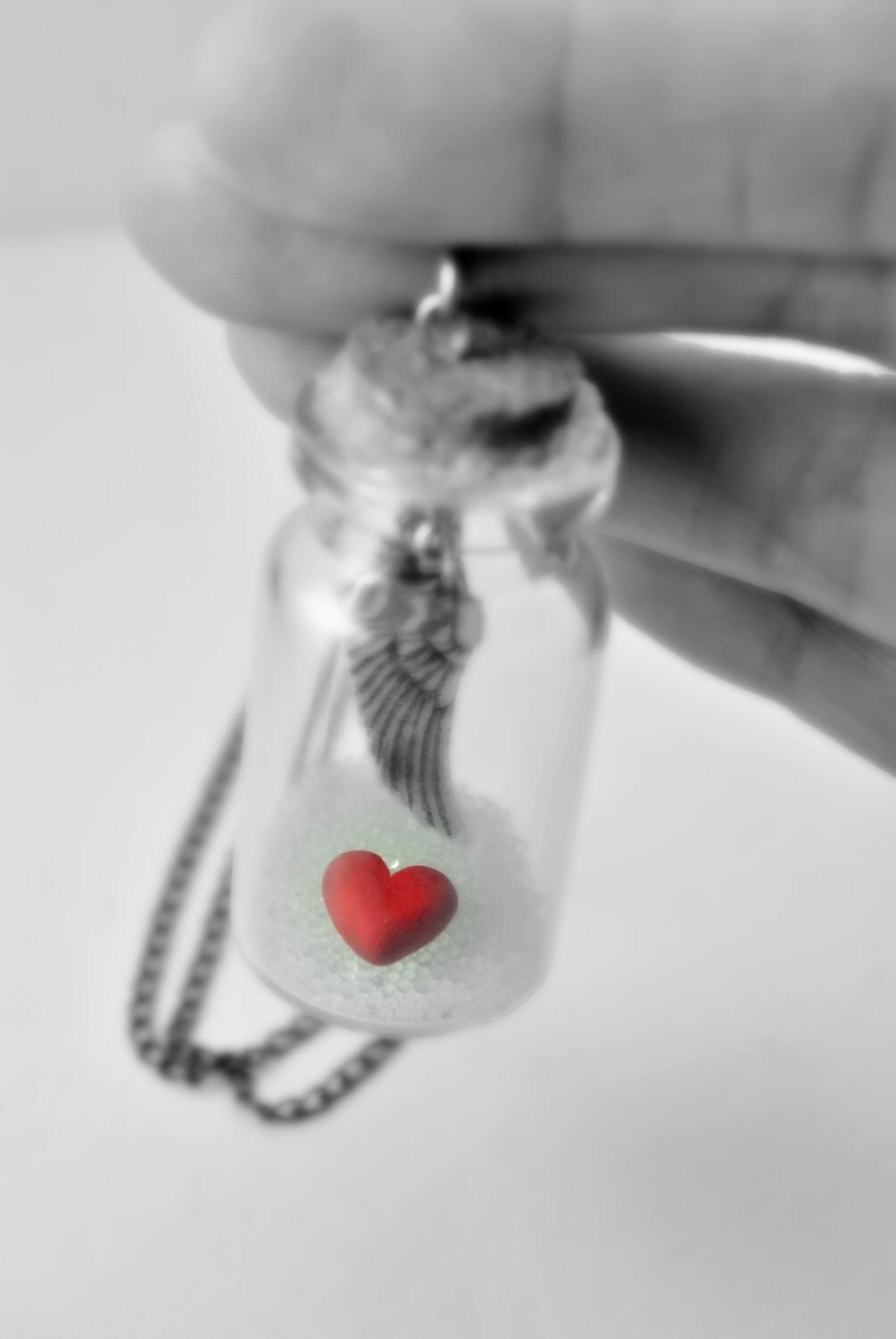 My Heart Belongs to You.. Message in a Bottle Necklace. Valentine Gift