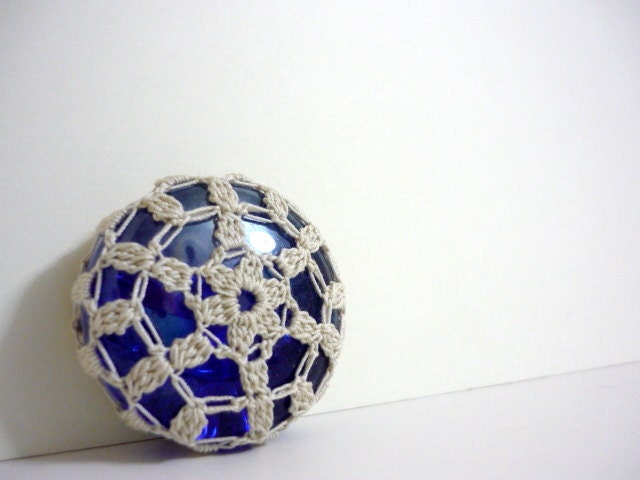 Sun II - Crochet Lace Glass Marble