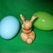 Vintage Miniature Brown Mini EASTER BUNNY Ceramic Rabbit Figurine
