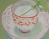 limited edition laser print, "dill in an antique cup"