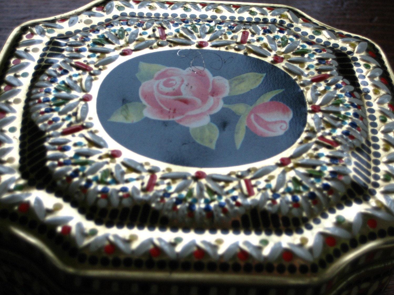 Whimsical Embroidery Tin Box