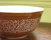 Vintage Woodlands Pyrex Bowl Brown