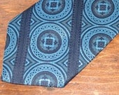 Turquoise and Dark Blue Tie