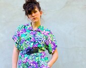 vintage SAFARI dress. M/L