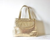 vintage GOLD METALLIC handbag.