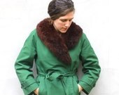 vintage MINK COLLAR wrap coat.