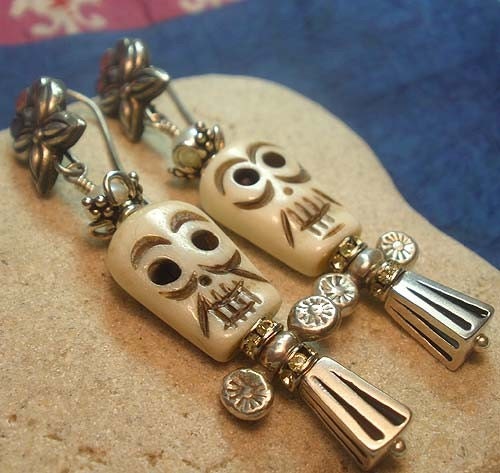 Day of the Dead Halloween Skull Earrings
