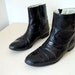 Vintage Barclay brand Black Wellington style side zip boots size 6.5 D or womens size 8 to 8.5