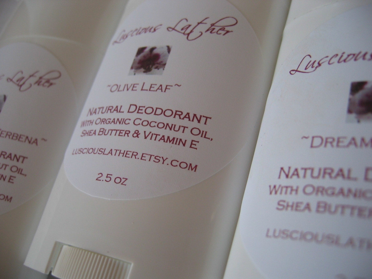 Natural Deodorant with Organic Coconut Oil in Your Choice of Designer Fragrance