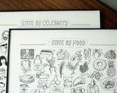 State-By-Food/State-By-Celebrity 2 Print Set