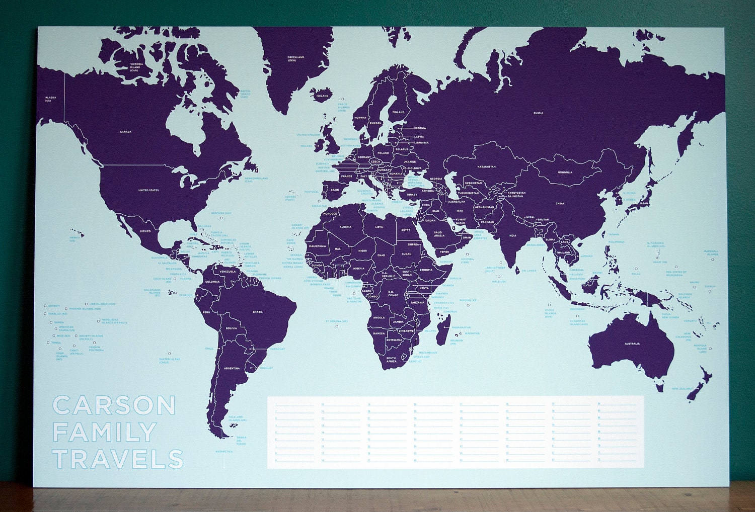 Personalized World Travel Map