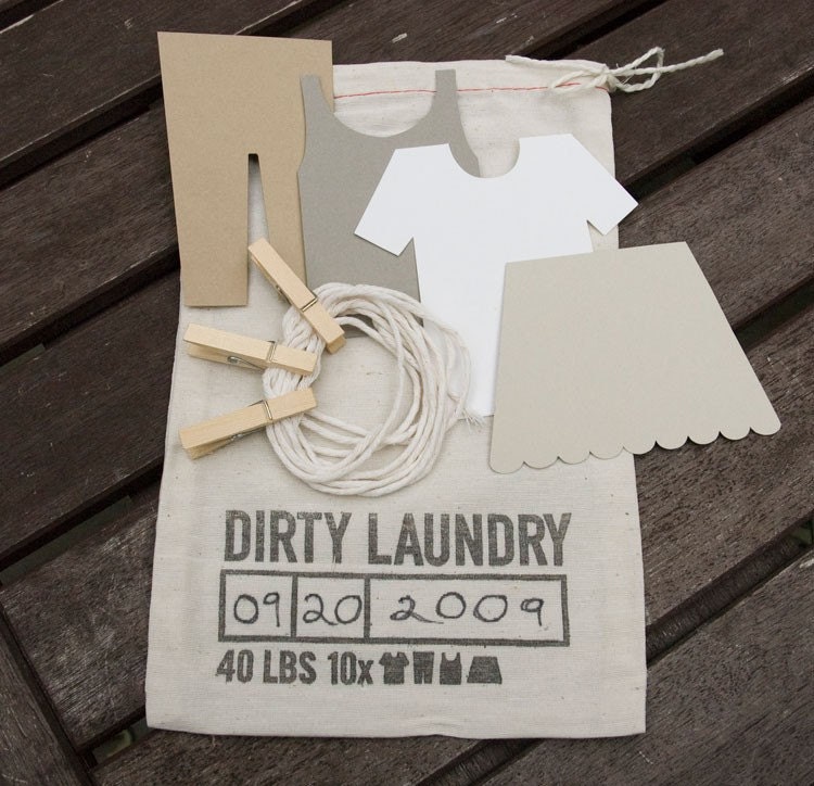 NEUTRAL Dirty Laundry Guest Book Kit