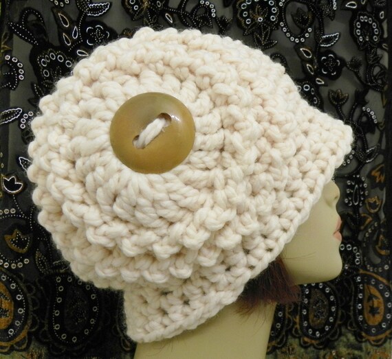 CROCHET PATTERN PDF for Antoinette Chunky Flapper Cloche