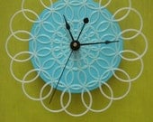 doily clock - 6" retro wall clock
