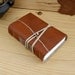 Handmade Leather Journal or Notebook, Burnt Sienna Soft Leather Cover