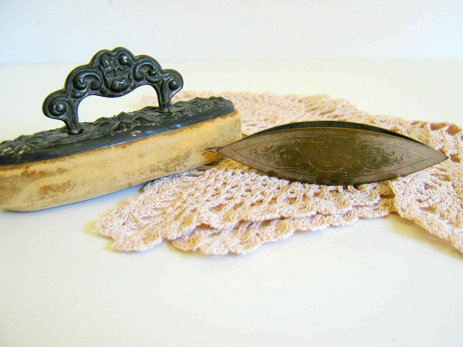 Antique Tatting Tool and Manicure Tool with by RollingHillsVintage