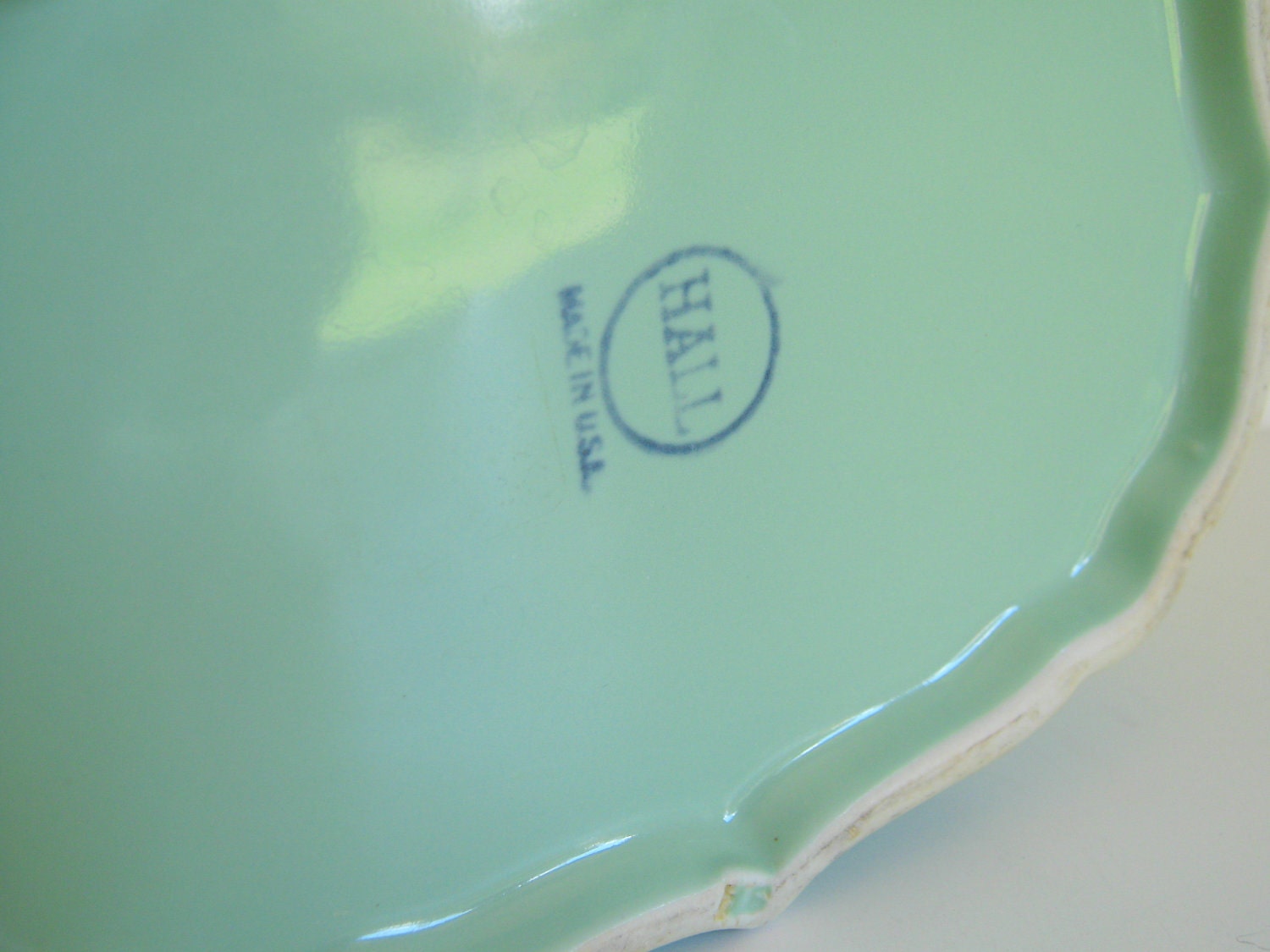 Mint Green Vintage Hall China Teapot by RollingHillsVintage