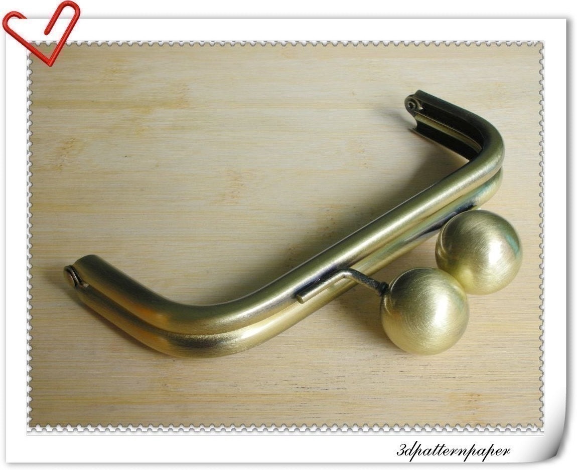 6 inch anti brass big bead purse frame AB93