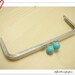 8 inch x 3 inch Blue bobble Nickel purse frame (without loops) purse making supplies Y1K