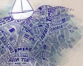 Limited Edition Print  Paper Sail Boat
