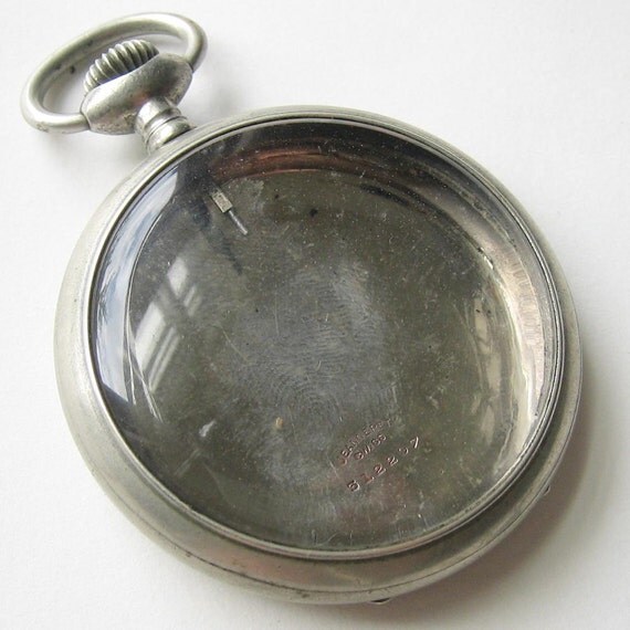 vintage Pocket Watch Case empty housing for by curiousoldthings